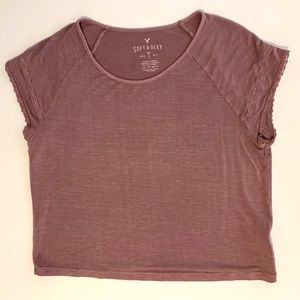 Light purple short sleeve shirt American Eagle